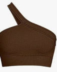 Contour Ribbed One Shoulder Top - The Active Avenue