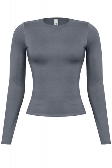 Second Skin Round Neck Long Sleeve Top - The Active Avenue