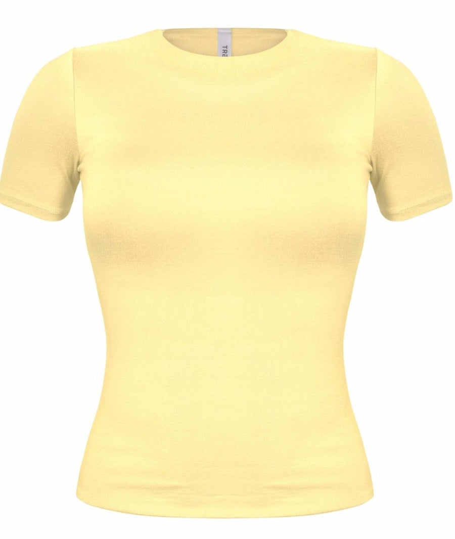 Second Skin Round Neck Short Sleeve Top - The Active Avenue