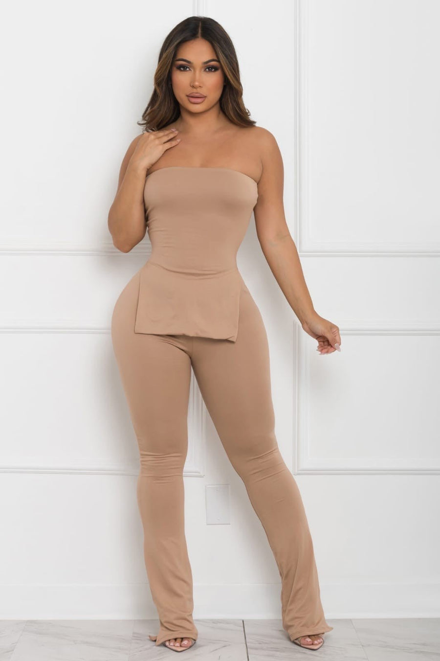 Second Skin Tube Top & Flare Pants Set - The Active Avenue